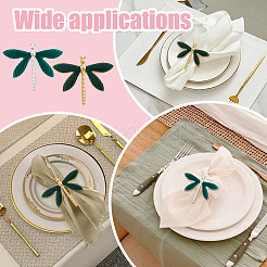 12 шт. 2-х цветные эмалевые кольца для салфеток&nbsp;AJEW-GO0004-24