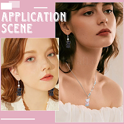 40шт 4 цвета подвески из смолы&nbsp;RESI-SC0005-93