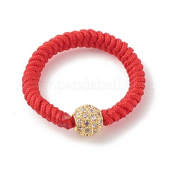 Anello per dito in filo di nylon intrecciato&nbsp;RJEW-JR00364-02