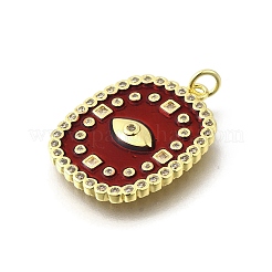 Ottone micro spianare pendenti zirconi&nbsp;KK-U072-40A-G