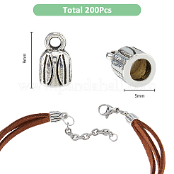 200 шт. концы шнура из сплава&nbsp;FIND-FH0009-31