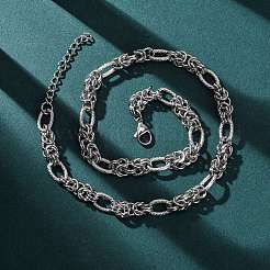 Цепочки византийского плетения из нержавеющей стали 304&nbsp;NJEW-T016-16P
