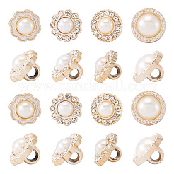 40 Stück 4 Stile 1-Loch Acryl Strass Schaftknöpfe&nbsp;BUTT-TA0001-44