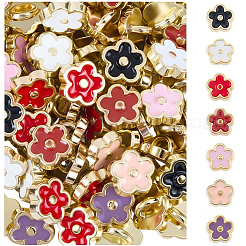 140 шт. 7-х цветные эмалевые кнопки из сплава&nbsp;FIND-GF0008-29