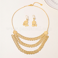 Элегантные винтажные латунные комплекты серег и ожерелий для женщин MC8137