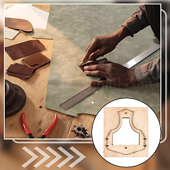 Rechteckige Stanzform aus Holz und Kohlenstoffstahl für die Verpackung von Brillen aus Leder&nbsp;DIY-WH20055-016A
