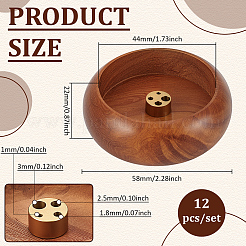 12шт деревянный держатель для благовоний&nbsp;AJEW-WA0001-30