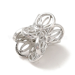 Латунные микропаве прозрачные кубики из циркония&nbsp;KK-K371-23P