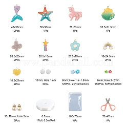 Kits de fabricación de joyas con tema de sirena diy&nbsp;DIY-FS0001-57