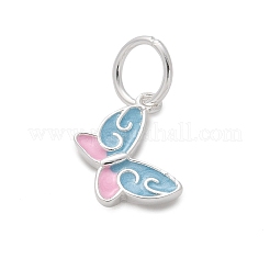 925 breloque papillon en argent sterling émaillé&nbsp;LS-STER-D300-28P-01