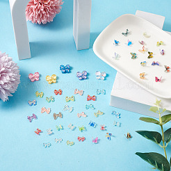 1 коробка 195шт 21 цвета 3d кабошоны из смолы бабочки&nbsp;MRMJ-PJ0001-04