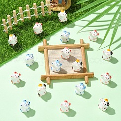 6 шт. 3-х цветные яркие глазурованные фарфоровые бусины ручной работы&nbsp;PORC-YW0001-32