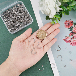 200 шт. крючки для сережек-гвоздиков из нержавеющей стали 304 и 200 шт. соединительных колец&nbsp;STAS-UN0034-93