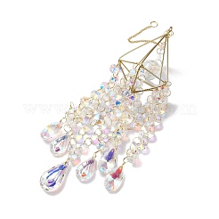 Подвесные украшения из кварцевого хрусталя&nbsp;HJEW-M007-03G