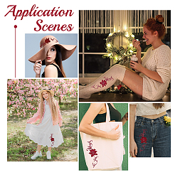 Аксессуары для вышивки пиона из полиэстера&nbsp;PATC-WH0008-04B