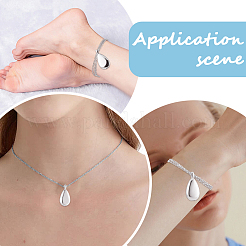 Ожерелья с подвеской в виде урны для праха из нержавеющей стали в форме слезы 201&nbsp;DIY-CN0003-40P