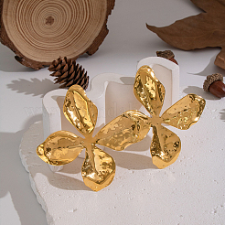 Серьги-гвоздики из нержавеющей стали 304 с увеличенным цветком&nbsp;NC9069