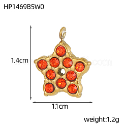 Подвески из нержавеющей стали 304 с микропаве из кубического циркония&nbsp;STAS-OY008-67G