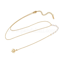 Colliers longs en acier inoxydable 304 avec strass et cristaux&nbsp;SA-CBA48C7-04G