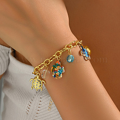 Летние браслеты из сплава с микропаве из кубических цирконий&nbsp;JM8807