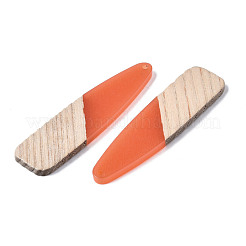 Gros pendentifs en résine et bois&nbsp;X-RESI-T035-18