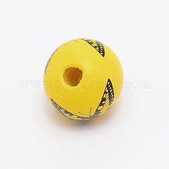 Perle di legno naturale stampate&nbsp;WOOD-TAC0007-58D