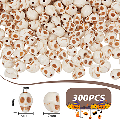 300 шт. окрашенные синтетические бирюзовые бусины&nbsp;G-UN0001-41