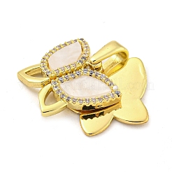 Латунные микропаве прозрачные подвески с фианитом&nbsp;FIND-Z044-08G