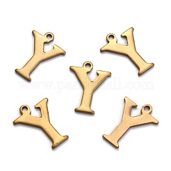 Dijes del alfabeto de acero inoxidable 304&nbsp;STAS-H122-Y-AB