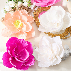 1 пакетик искусственных цветов из гофрированной бумаги&nbsp;DIY-SC0032-64C