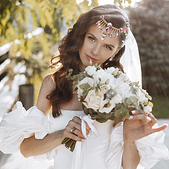 1 шт. Цветочные латунные стразы&nbsp;OHAR-FG0001-04C