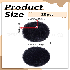 20 weicher Pomponball aus künstlichem Kaninchenfell&nbsp;DIY-LP0006-31C