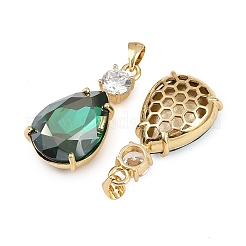 Pendentifs avec zircon cubiques à micro-pavés en laiton&nbsp;KK-B150-30G-05L