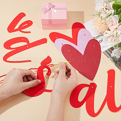 2 набор из 2 бумажных флажков в стиле Дня святого Валентина&nbsp;AJEW-CP0005-86