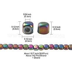 Pvd вакуумное покрытие гальванопокрытие немагнитные синтетические гематитовые бусины нити&nbsp;G-YW0001-48C