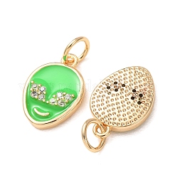 Ciondoli in ottone zirconi chiari micro pavé&nbsp;CU-K002-23G