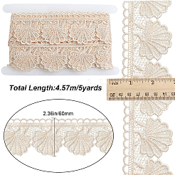 4.7~5 ярд хлопковой кружевной ленты в форме цветка-ракушки&nbsp;OCOR-GF0003-95B