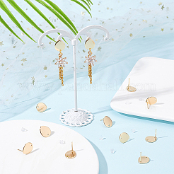 30 шт. латунные серьги-гвоздики&nbsp;KK-DC0001-41