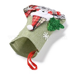 Calza di natale appesa in stoffa&nbsp;HJEW-B003-11