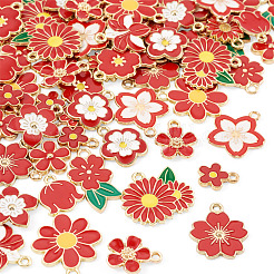 Colgantes de esmalte de aleación 64pcs 16 estilos&nbsp;ENAM-TA0004-11