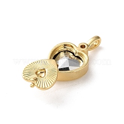 Подвески латунные горный хрусталь&nbsp;LS-KK-P320-05G-04