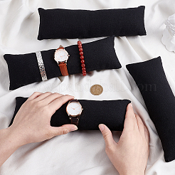 Длинная подушка из льняной ткани для демонстрации браслетов&nbsp;AJEW-WH0007-56