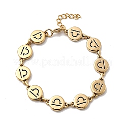 12 bracelet à maillons en acier inoxydable 304 Constellations&nbsp;BJEW-I239-01G-02