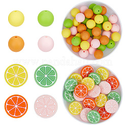Perles centrales en silicone écologique de qualité alimentaire&nbsp;SIL-PA0001-54