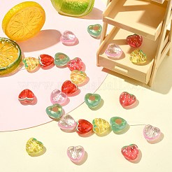 30pcs 5 Farben transparente Acrylperlen&nbsp;MACR-CJ0002-44