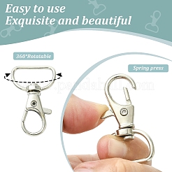 30 шт. 3-цветные поворотные D-образные кольца из цинкового сплава с застежкой-карабином&nbsp;FIND-YW0008-62