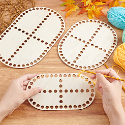 Деревянная корзина крючком&nbsp;TOOL-WH0051-16