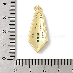 Ottone micro spianare pendenti zirconi&nbsp;KK-U047-07G-01