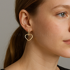 4 пара двухцветных серег-клипс из железного сплава&nbsp;EJEW-HY0001-38