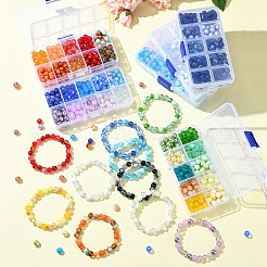DIY-Sets zur Schmuckherstellung mit runden Glasperlen&nbsp;DIY-YW0010-93A